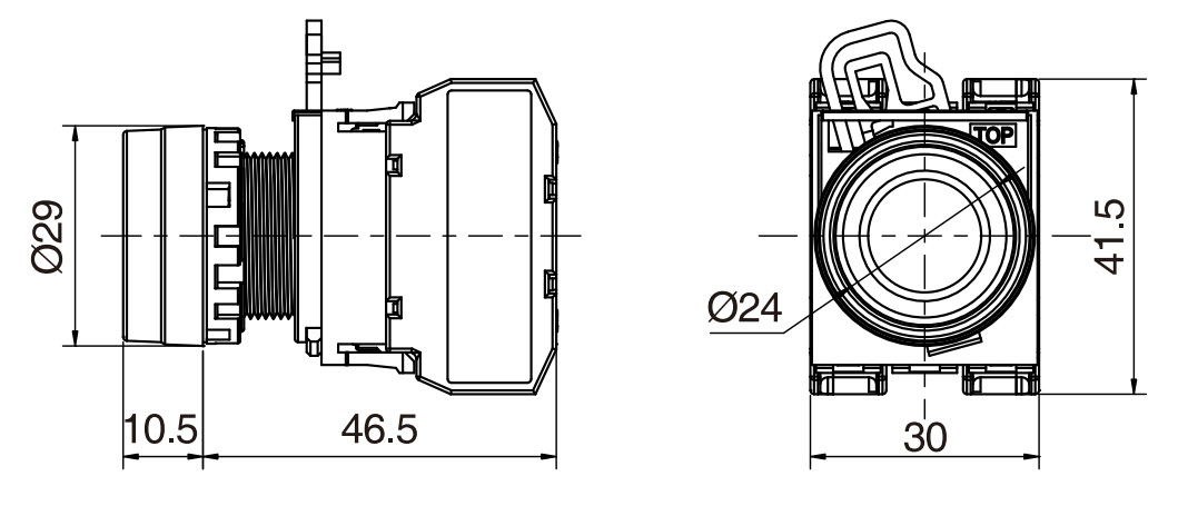 Schwahr HQ-2110-R, monostabilny, 1xNO, czerwony - obrazek 3